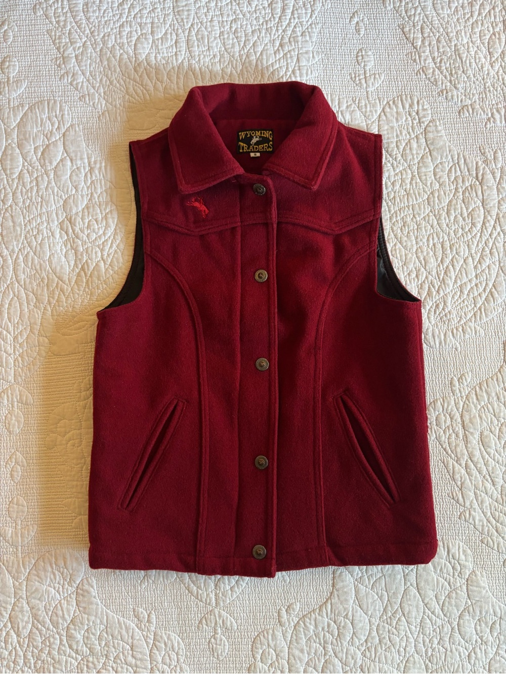 Wyoming Traders Women's Burgundy Wool Vest